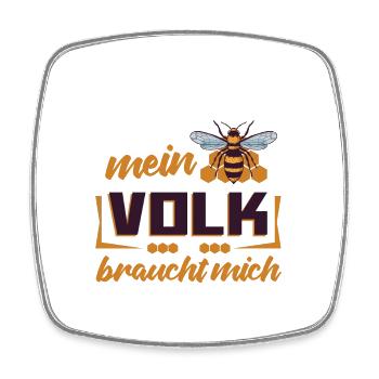 Keine Zeit mein Volk ruft Bienen Imker Honig - Viereckiger Kühlschrankmagnet - Weiß - Vorne
