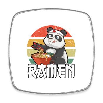 Kawaii Ramen Anime Panda Japon Otaku Animes - Magnet carré - blanc - Devant