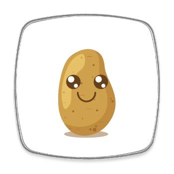 Kawaii Potato I Potatos Lover I My Spirit Animal - Square fridge magnet - white - Front