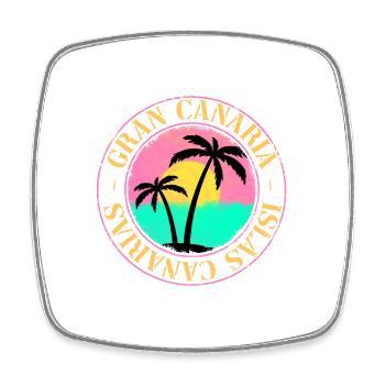 Gran Canaria Sommer Sonne Strand Meer Palmen - Viereckiger Kühlschrankmagnet - Weiß - Vorne