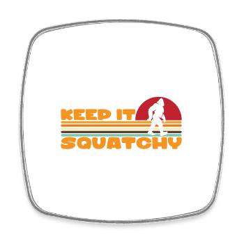 Bigfoot Sasquatch Yeti - Magnet carré - blanc - Devant