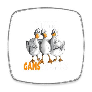Mein Gans er Stolz Gänse Gänsezucht Landwirtschaft - Viereckiger Kühlschrankmagnet - Weiß - Vorne