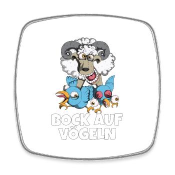 Zweideutig Ziegenbock Bock auf Vögeln Sex - Viereckiger Kühlschrankmagnet - Weiß - Vorne