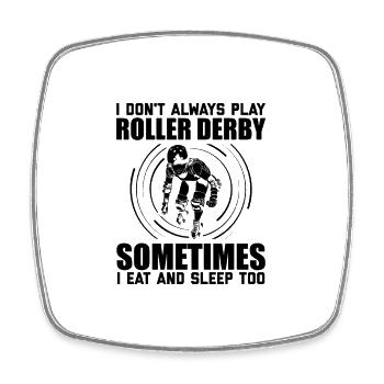 Roller Derby Sprüche - Viereckiger Kühlschrankmagnet - Weiß - Vorne