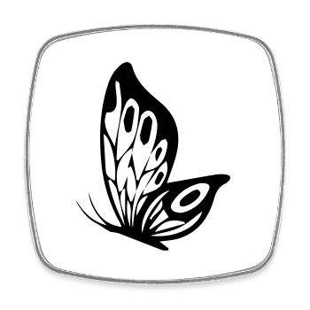 schmetterling - Viereckiger Kühlschrankmagnet - Weiß - Vorne