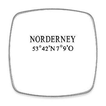 Norderney Koordinaten Insel - Viereckiger Kühlschrankmagnet - Weiß - Vorne