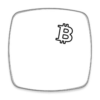 bitcoin - Viereckiger Kühlschrankmagnet - Weiß - Vorne