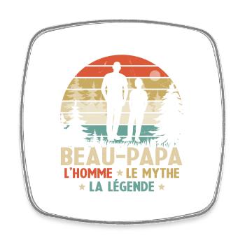 Beau-papa L'homme Le Mythe La Légende Cadeau - Magnet carré - blanc - Devant