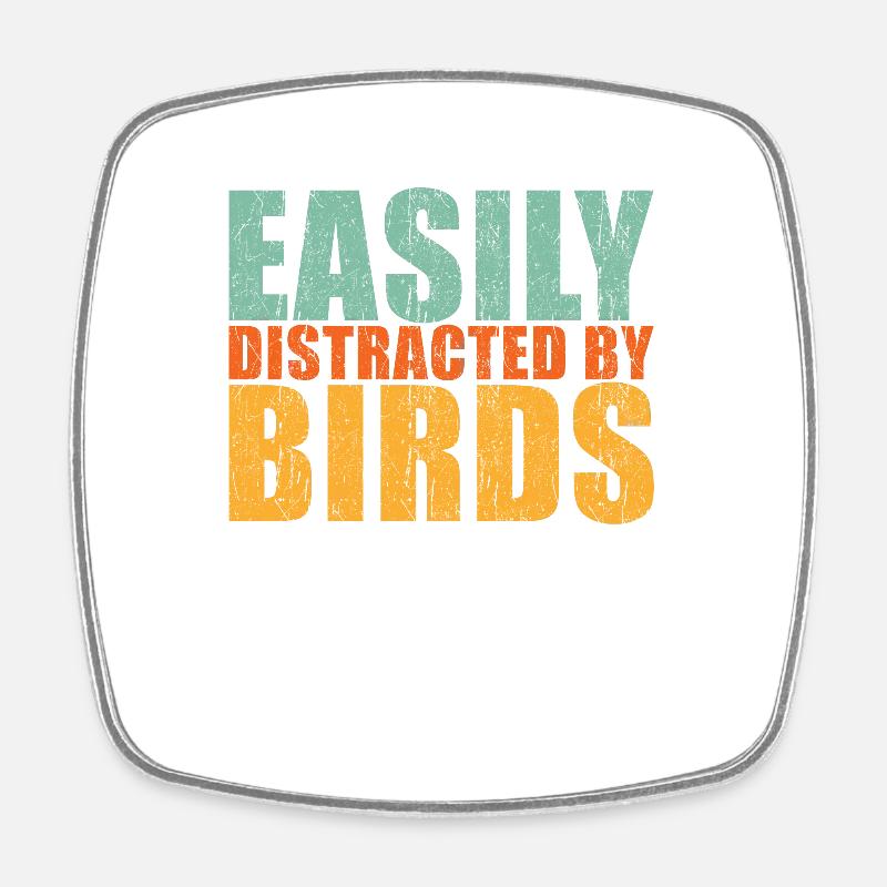 Bird - Square fridge magnet - white