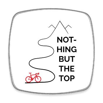 Roadbike - nothing but the top - Square fridge magnet - white - Front