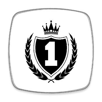 coat of arms 1 - Square fridge magnet - white - Front