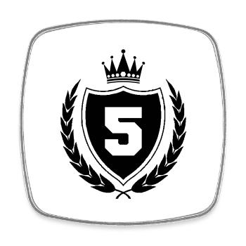 coat of arms 5 - Square fridge magnet - white - Front