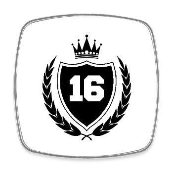 wappen 16 - Viereckiger Kühlschrankmagnet - Weiß - Vorne