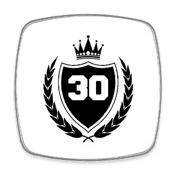 wappen 30 - Viereckiger Kühlschrankmagnet - Weiß - Vorne