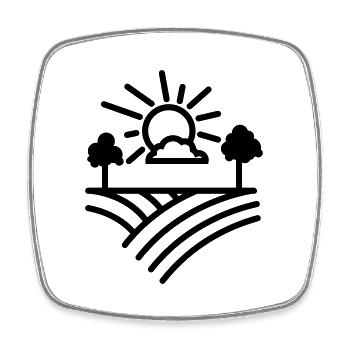 Farm Landwirt - Viereckiger Kühlschrankmagnet - Weiß - Vorne