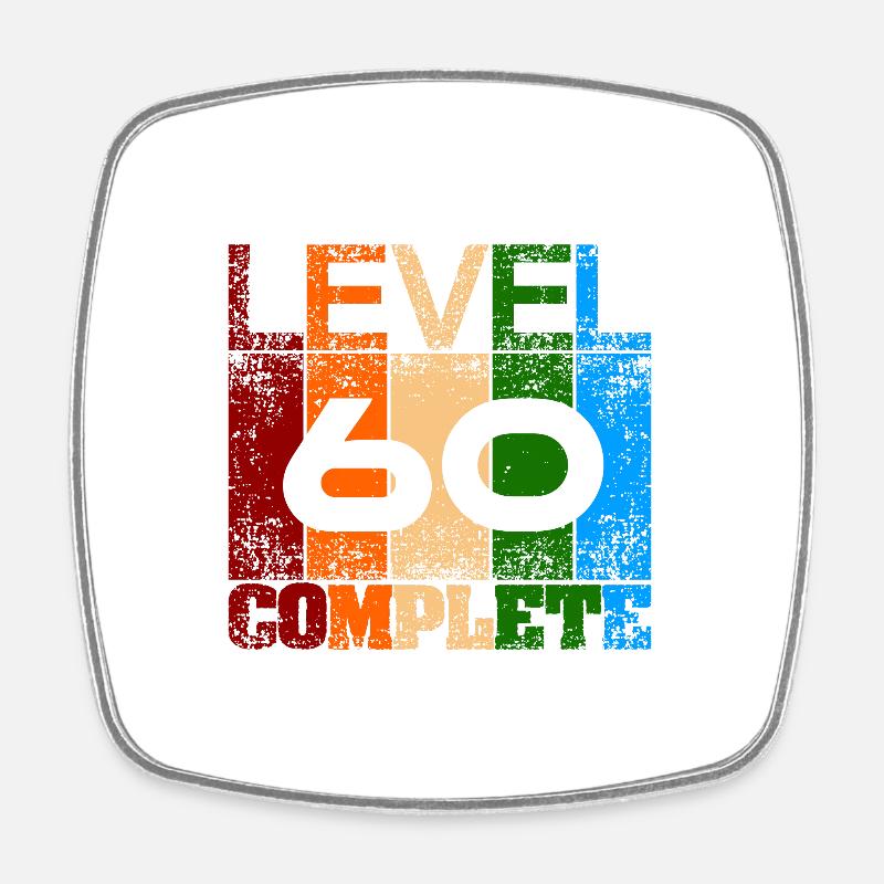 Finally I'm 60 - Square fridge magnet - white