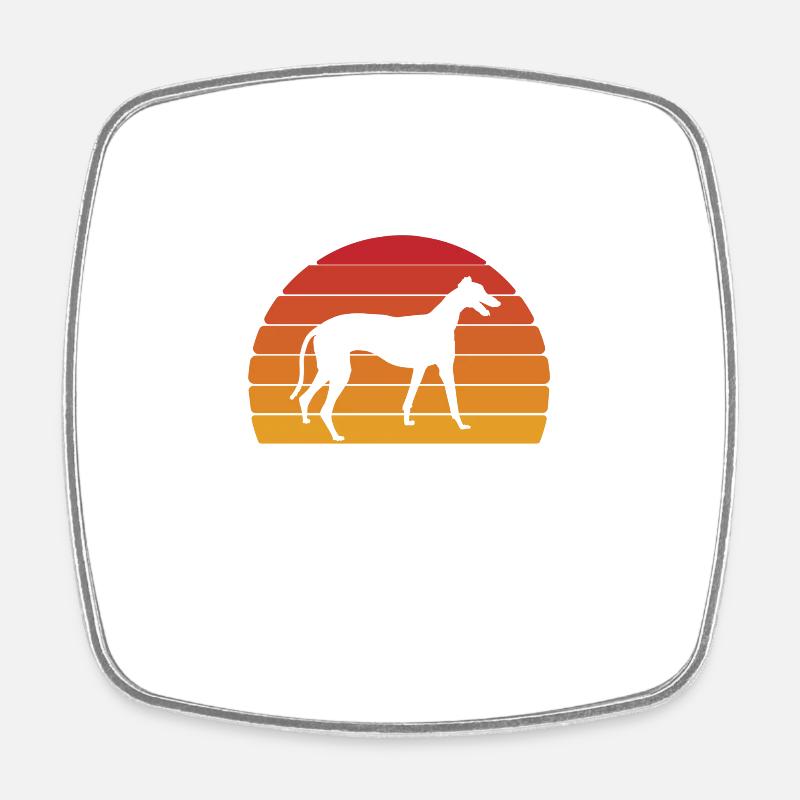 Greyhound Greyhound Gift - Square fridge magnet - white
