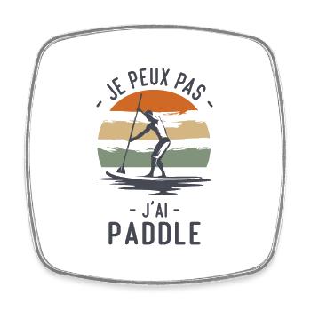 Je peux pas j'ai Paddle humour cadeau - Magnet carré - blanc - Devant