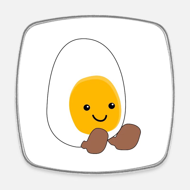 Egg - Square fridge magnet - white