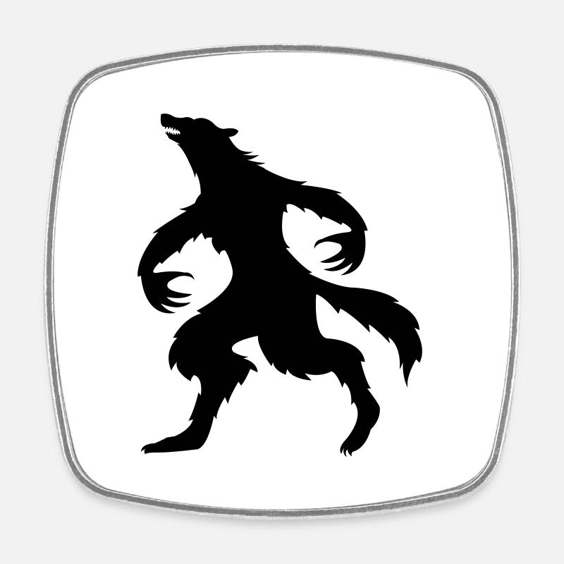 Werewolf - Square fridge magnet - white