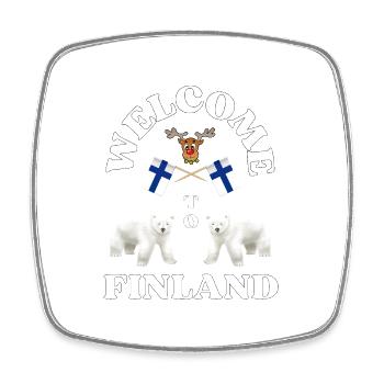 WTF or Welcome to Finland. - Square fridge magnet - white - Front