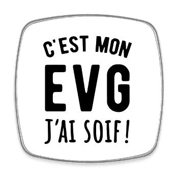 EVG enterrement de vie de garçon humour - Magnet carré - blanc - Devant