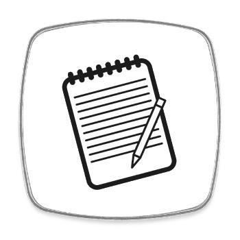 Checklist Notes Homework - Square fridge magnet - white - Front