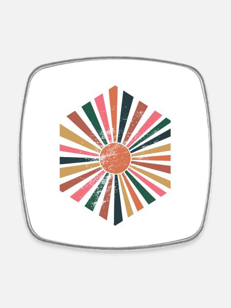 Boho - Viereckiger Kühlschrankmagnet - Weiß