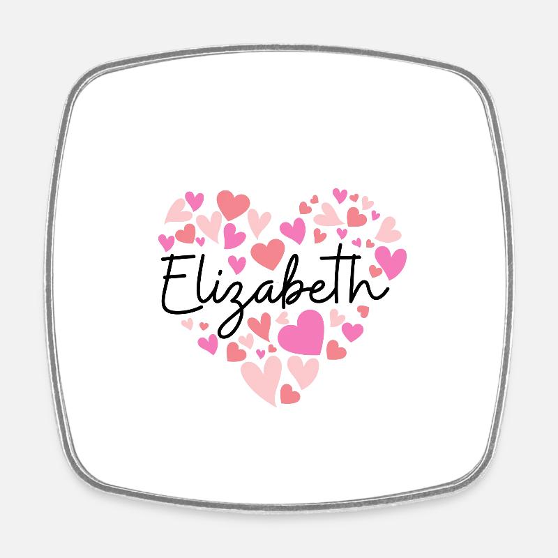 I love Elizabeth - Square fridge magnet - white