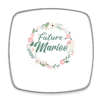 Future Mariée EVJF Team de la Mariée Jeune Fille - Magnet carré - blanc - Devant