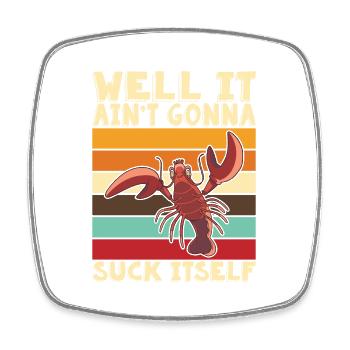 Krebs Flusskrebs Languste Crawfish Geschenk - Viereckiger Kühlschrankmagnet - Weiß - Vorne