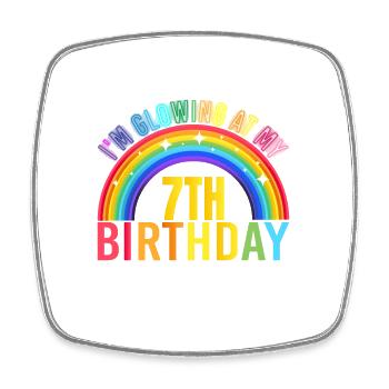 Je brille lors de ma fête d’anniversaire de 7 ans, 7 - Magnet carré - blanc - Devant