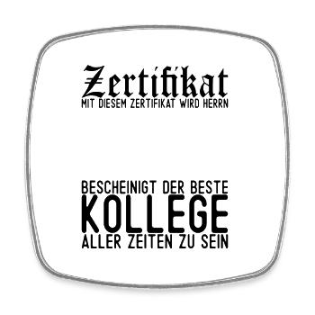Abschiedsgeschenk Jobwechsel Kollege - Viereckiger Kühlschrankmagnet - Weiß - Vorne