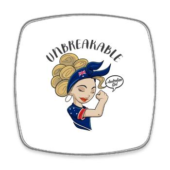 Australian Girl Unbreakable I Heritage Australia - Square fridge magnet - white - Front