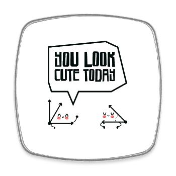 Math Acute Angle Math Teacher Mathematics - Square fridge magnet - white - Front