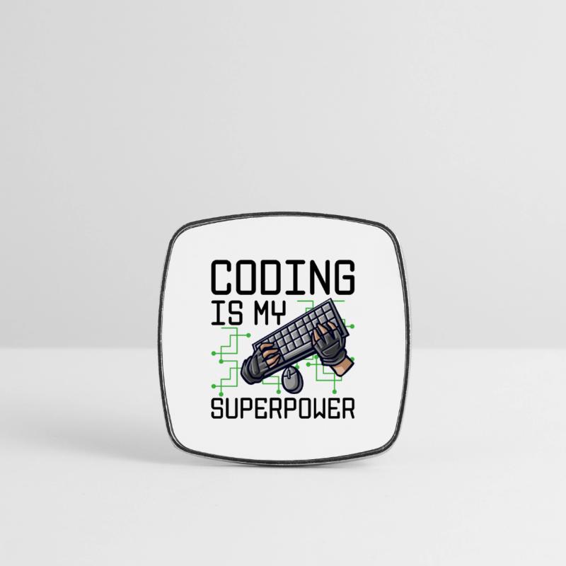 Coding Is My Superpower Programming Coder Computer Viereckiger Kühlschrankmagnet