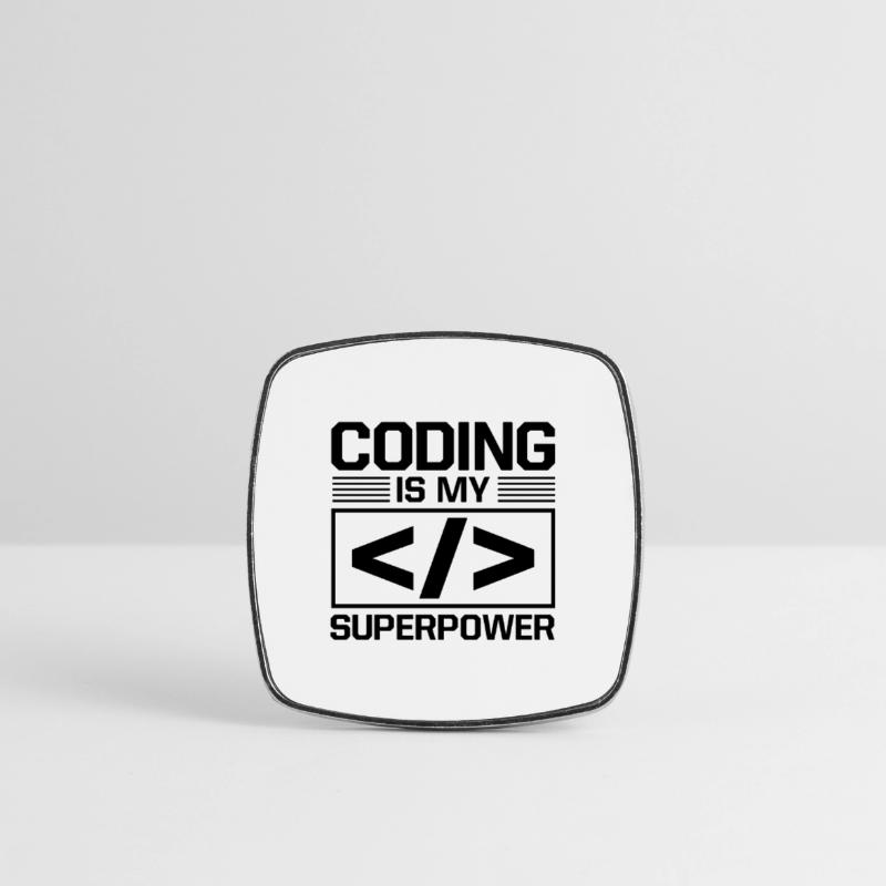 Coding Is My Superpower Programming Coder Computer Viereckiger Kühlschrankmagnet