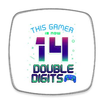 This Gamer Is Now 14 Double Digit 14. - Square fridge magnet - white - Front