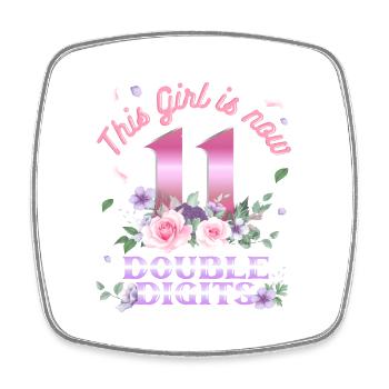Dieses Mädchen Ist Jetzt 11 Double Digits 11. - Viereckiger Kühlschrankmagnet - Weiß - Vorne