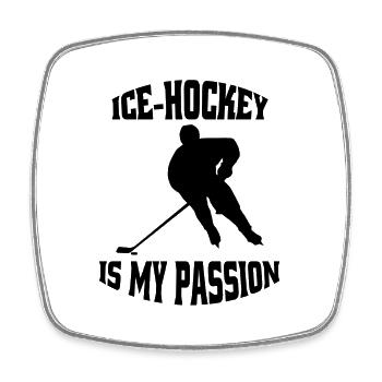 Hockey sur glace Cadeau Équipe de hockey sur glace Sports d’hiver - Magnet carré - blanc - Devant