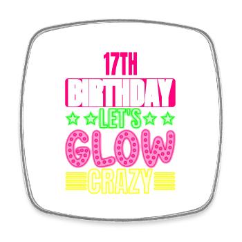 17e anniversaire Let's Glow Crazy Colorful - Magnet carré - blanc - Devant