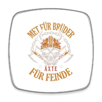 Met Für Bruder Äxte Für Feinde Viking Valkyrie Axt - Viereckiger Kühlschrankmagnet - Weiß - Vorne