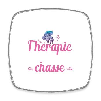 Ma Thérapie C'est La Chasse Aux Champignons Cadeau - Magnet carré - blanc - Devant