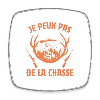 Je Peux Pas C'est La Saison De La Chasse Chasser - Magnet carré - blanc - Devant