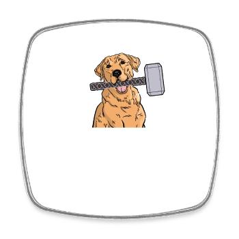 Labrathor Labrador Retriever Golden Retriever - Magnet carré - blanc - Devant