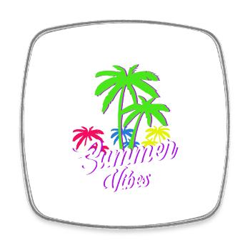 Summer Vibes - Viereckiger Kühlschrankmagnet - Weiß - Vorne