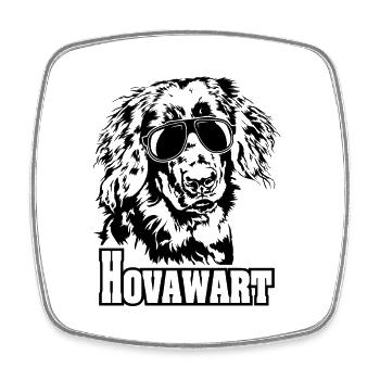 HOVAWART cool sunglasses dogs dog - Square fridge magnet - white - Front