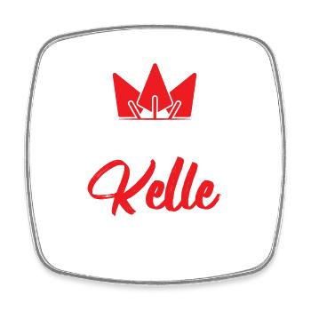 Gib mir die Kelle sonst gibs ne Schelle - Viereckiger Kühlschrankmagnet - Weiß - Vorne