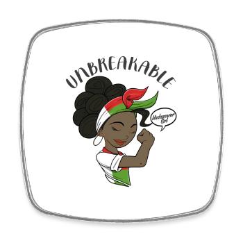 Madagascar Girl Unbreakable I Madagascar Héritage - Magnet carré - blanc - Devant