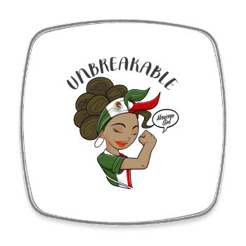 Fille mexicaine incassable I Héritage mexicain I - Magnet carré - blanc - Devant